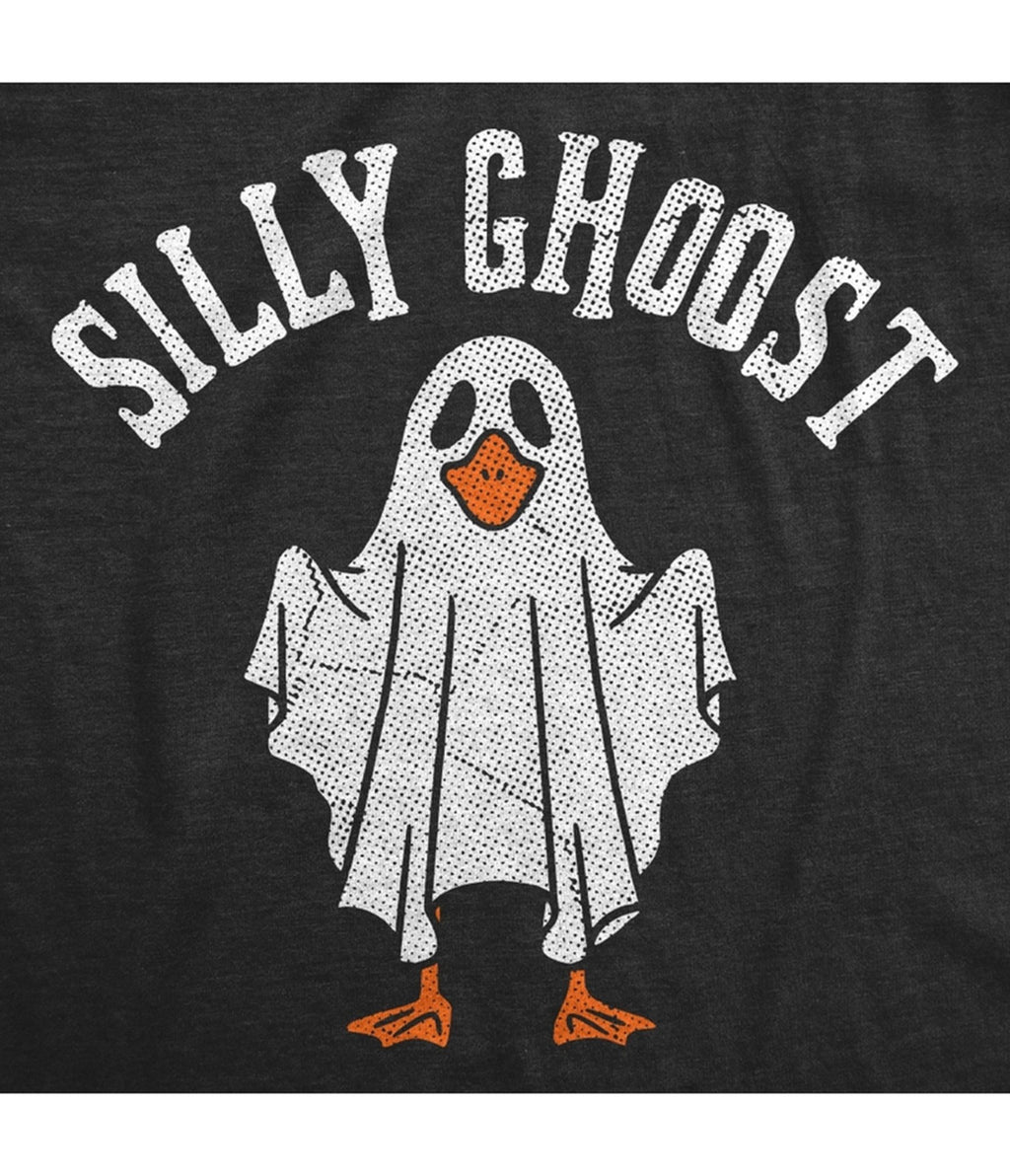 Black Silly Ghoost Print Graphic Tee - Unique Vintage - Womens, GRAPHIC TEES, TEES