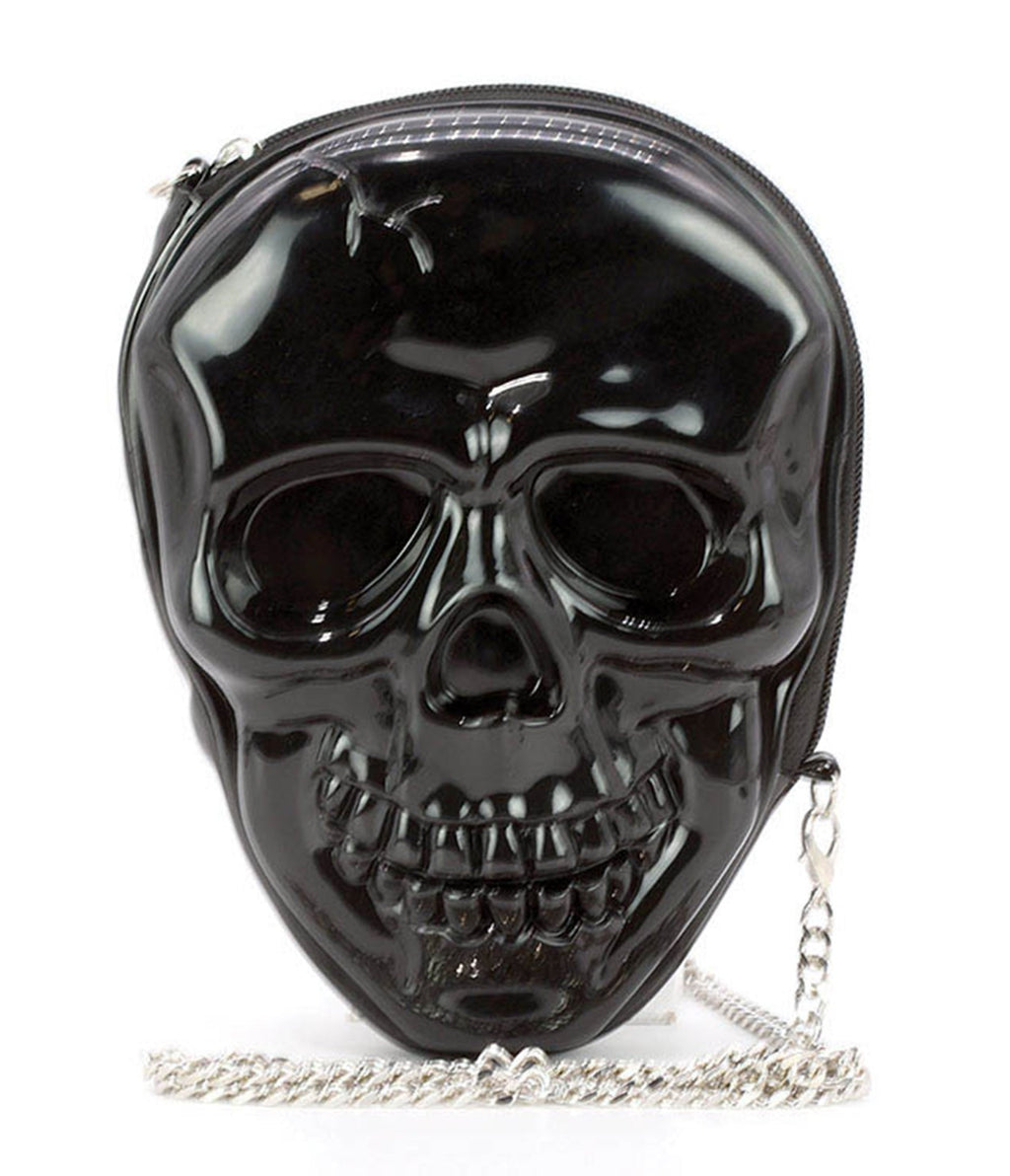 Black Skull Head Crossbody Bag - Unique Vintage - Womens, ACCESSORIES, HANDBAGS
