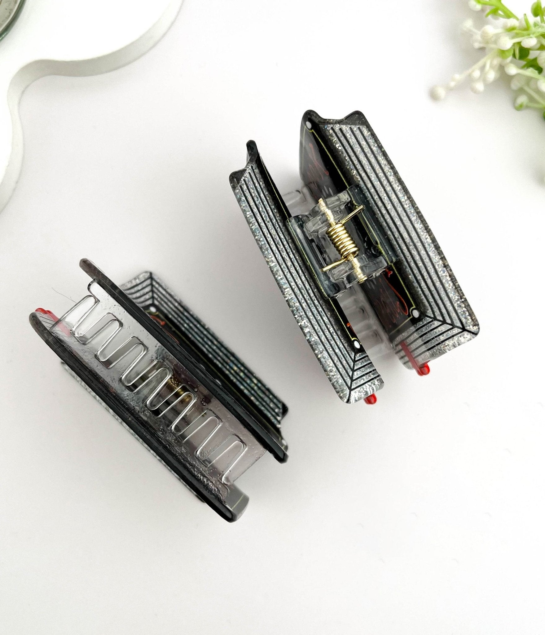 Black Spell Book Hair Clip - Unique Vintage - Womens, ACCESSORIES, HAIR