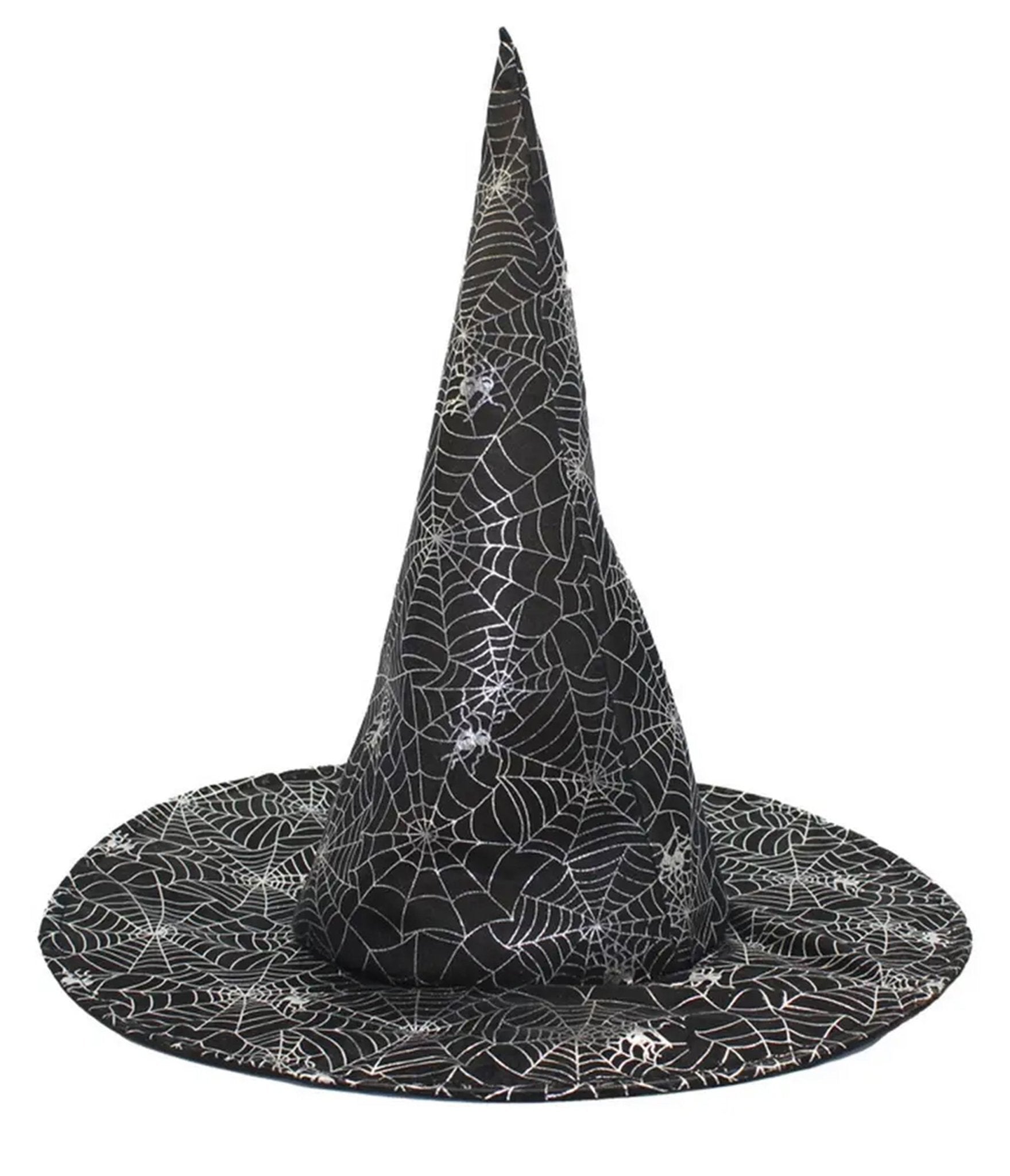 Black Spider Web Witch Hat - Unique Vintage - Womens, ACCESSORIES, HATS