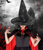 Black Spider Web Witch Hat - Unique Vintage - Womens, ACCESSORIES, HATS