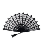 Black Spiderweb Hand Fan - Unique Vintage - Womens, ACCESSORIES, GIFTS/HOME