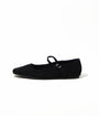 Black Suede Mary Jane Flat