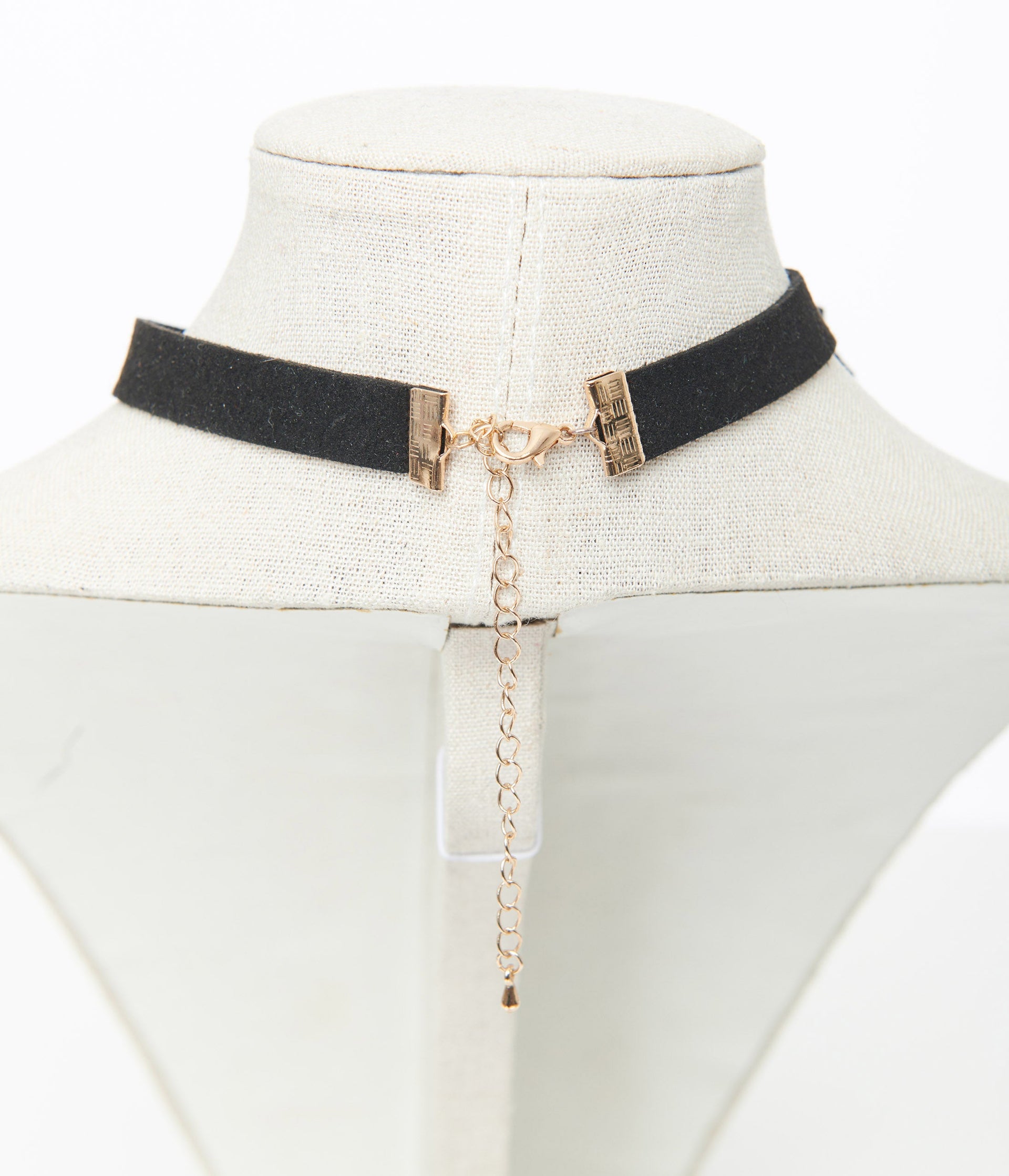 Black Suede Ribbon Choker - Unique Vintage - Womens, ACCESSORIES, JEWELRY