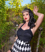 Black Sweetheart Halter Top - Unique Vintage - Womens, TOPS, SHIRTS