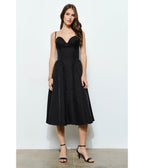 Black Sweetheart Midi Dress - Unique Vintage - Womens, DRESSES, MIDI
