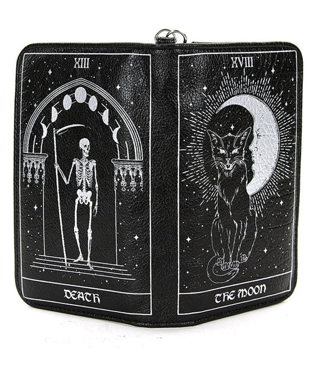 Black Tarot Card Theme Wallet - Unique Vintage - Womens, ACCESSORIES, HANDBAGS