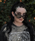 Black Thorn Cat Eye Sunglasses - Unique Vintage - Womens, ACCESSORIES, SUNGLASSES