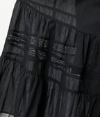 Black Tiered Maxi Skirt - Unique Vintage - Womens, BOTTOMS, SKIRTS