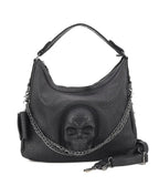 Black Vegan Leather Skull Handbag - Unique Vintage - Womens, ACCESSORIES, HANDBAGS