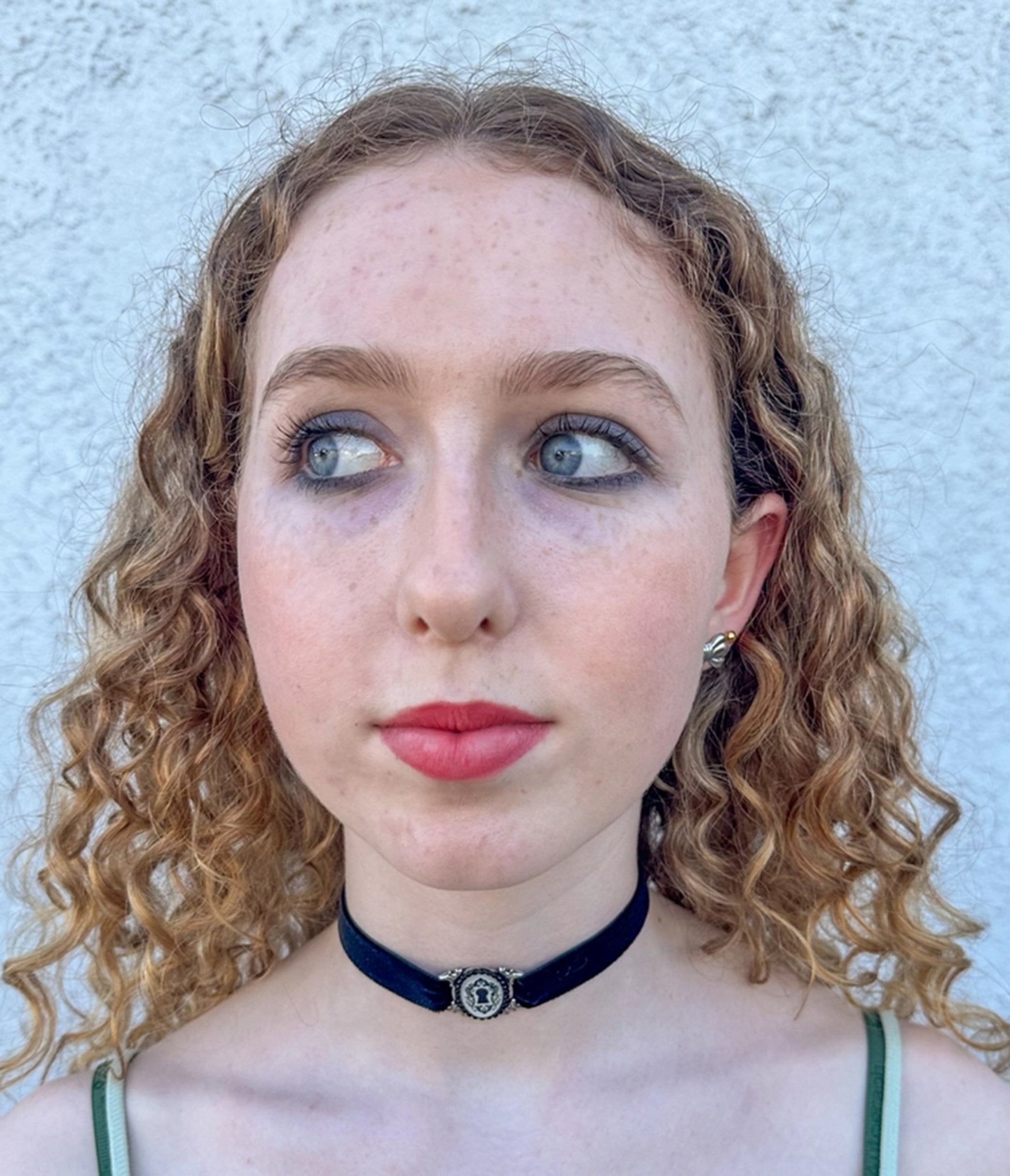 Black Velvet Keyhole Choker Necklace - Unique Vintage - Womens, ACCESSORIES, JEWELRY