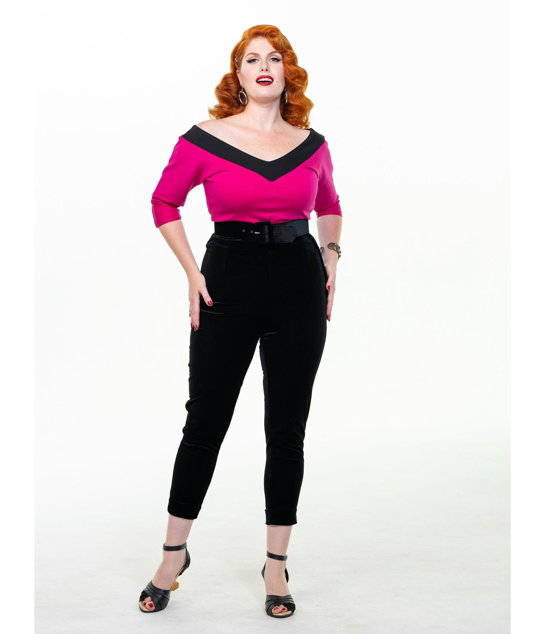 Black Velvet Pinup Cigarette Pants