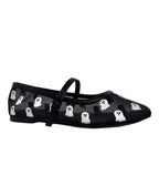 Black & White Ghosts Helena Flats - Unique Vintage - Womens, SHOES, FLATS