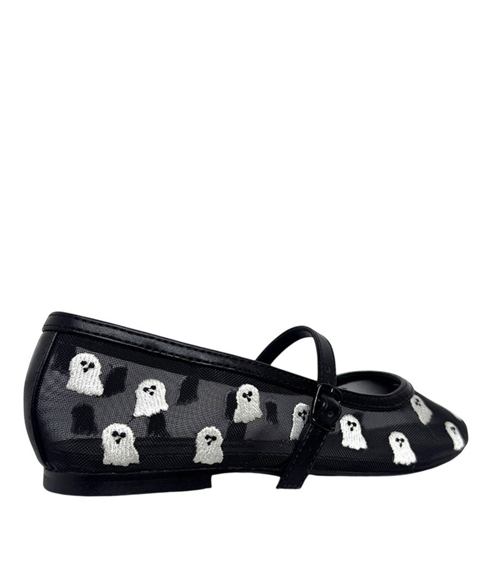 Black & White Ghosts Helena Flats - Unique Vintage - Womens, SHOES, FLATS