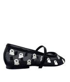Black & White Ghosts Helena Flats - Unique Vintage - Womens, SHOES, FLATS