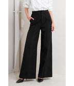 Black & White Pinstripe Pants - Unique Vintage - Womens, BOTTOMS, PANTS