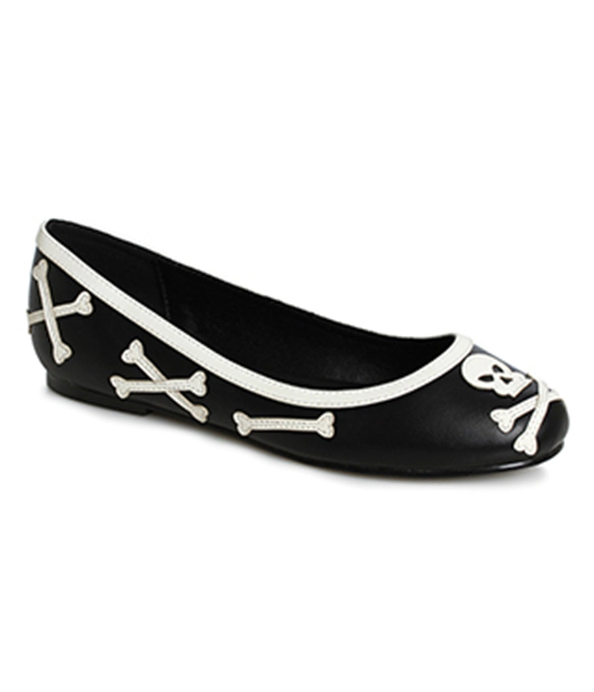 Black & White Skull & Crossbones Flats - Unique Vintage - Flats