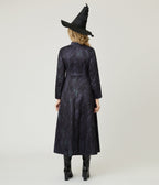 Black Wickedly Witch Midi Dress & Cape - Unique Vintage - Womens, HALLOWEEN, DRESSES