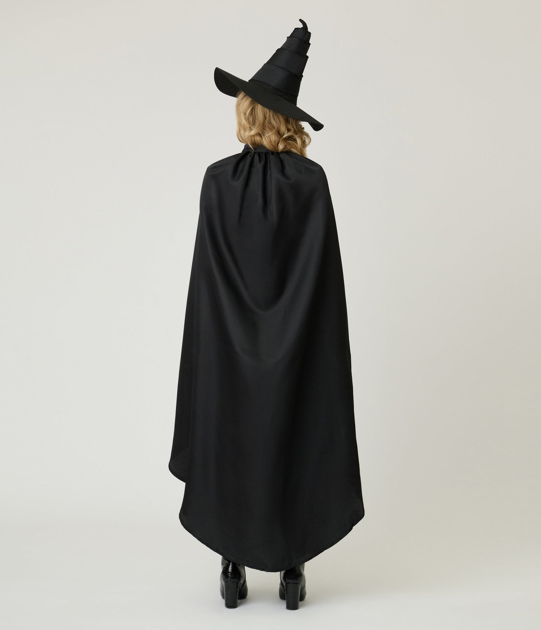 Black Wickedly Witch Midi Dress & Cape - Unique Vintage - Womens, HALLOWEEN, DRESSES