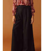 Black Wide Leg Pants - Unique Vintage - Womens, BOTTOMS, PANTS