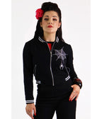 Black Widow Spiderweb Jacket - Unique Vintage - Womens, TOPS, OUTERWEAR