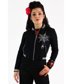Black Widow Spiderweb Jacket - Unique Vintage - Womens, TOPS, OUTERWEAR