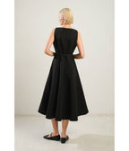 Black Woven Midi Dress - Unique Vintage - Womens, DRESSES, MIDI