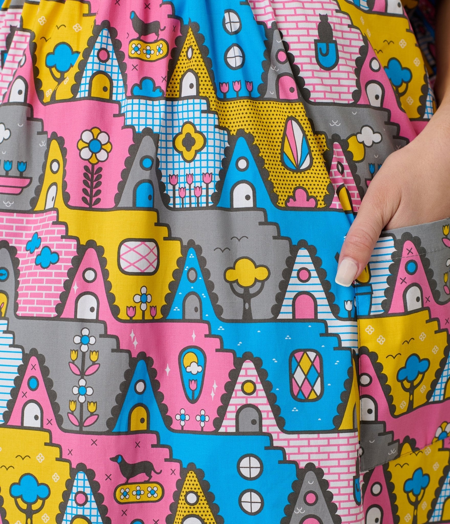 Blue Platypus Pretty Pastel A - Frames Caftan - Unique Vintage - Womens, DRESSES, CAFTAN