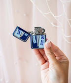 Blue Sardines in Love Refillable Metal Lighter - Unique Vintage - Lighter