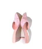 Blush Pink Suede Kitten Heels - Unique Vintage - Womens, SHOES, HEELS