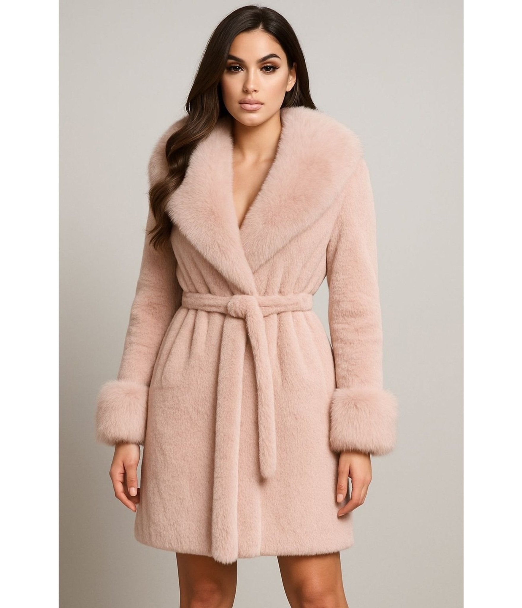 Blush Pink Velvet Dawn Coat - Unique Vintage - Womens, TOPS, OUTERWEAR