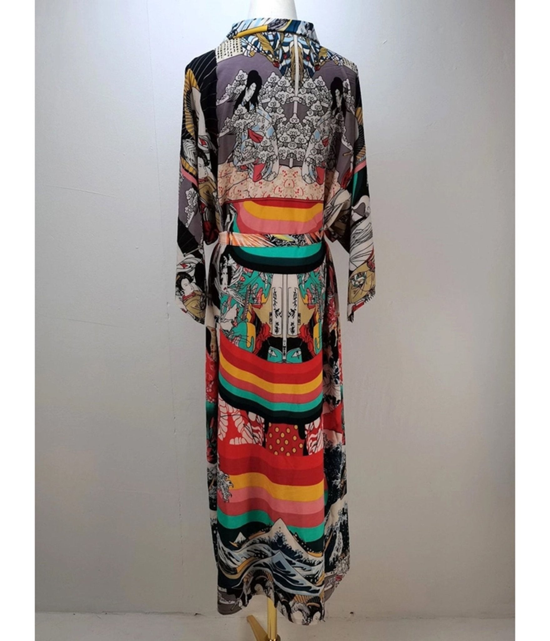 Bohemian Printed Resort Kimono - Unique Vintage - Womens, SWIM, COVERUPS