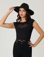 Bonsai Kitten Black Bat Wing Top - Unique Vintage - Womens, TOPS, WOVEN TOPS