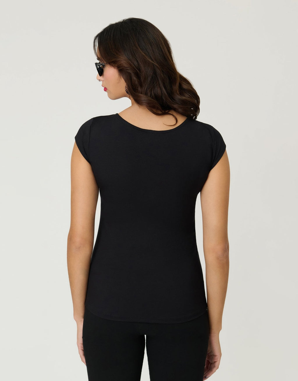 Bonsai Kitten Black Bat Wing Top - Unique Vintage - Womens, TOPS, WOVEN TOPS