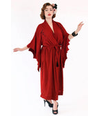Bonsai Kitten Dark Red Bat Kimono - Unique Vintage - Womens, ACCESSORIES, HOSIERY