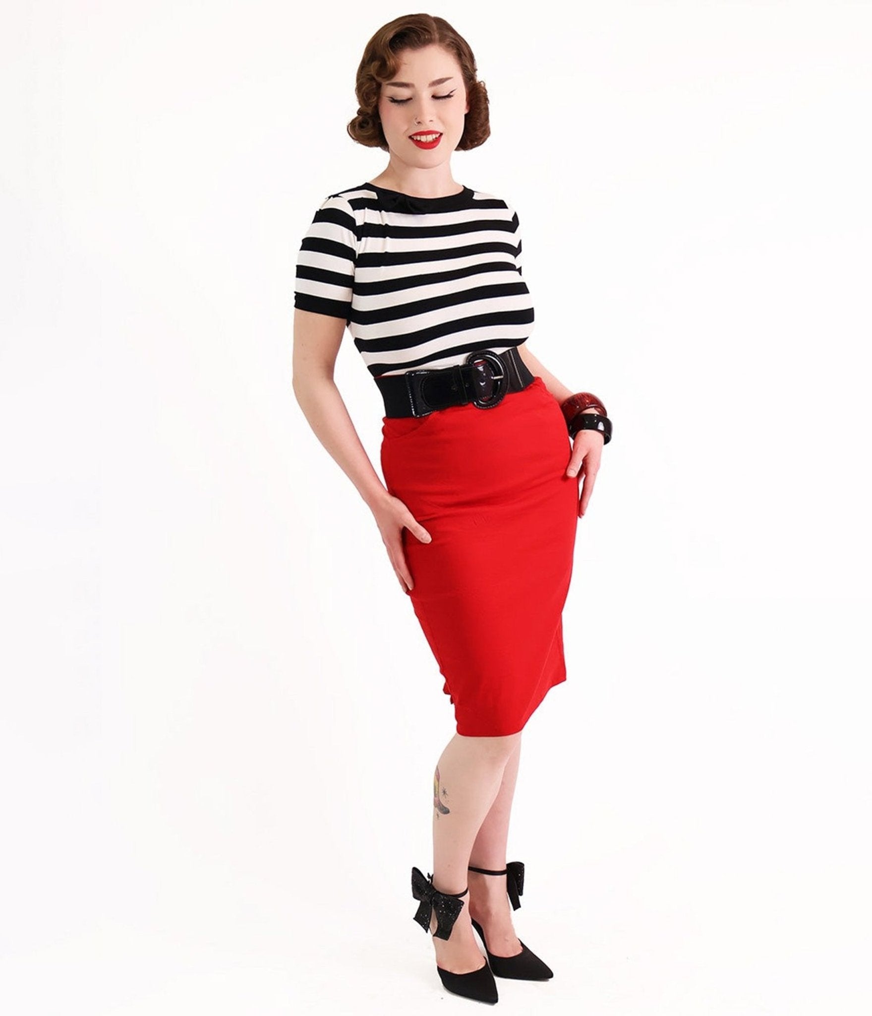 Bonsai Kitten Red Devil Doll Bustle Skirt - Unique Vintage - Womens, BOTTOMS, SKIRTS