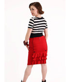 Bonsai Kitten Red Devil Doll Bustle Skirt - Unique Vintage - Womens, BOTTOMS, SKIRTS