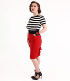Bonsai Kitten Red Devil Doll Bustle Skirt - Unique Vintage - Womens, BOTTOMS, SKIRTS