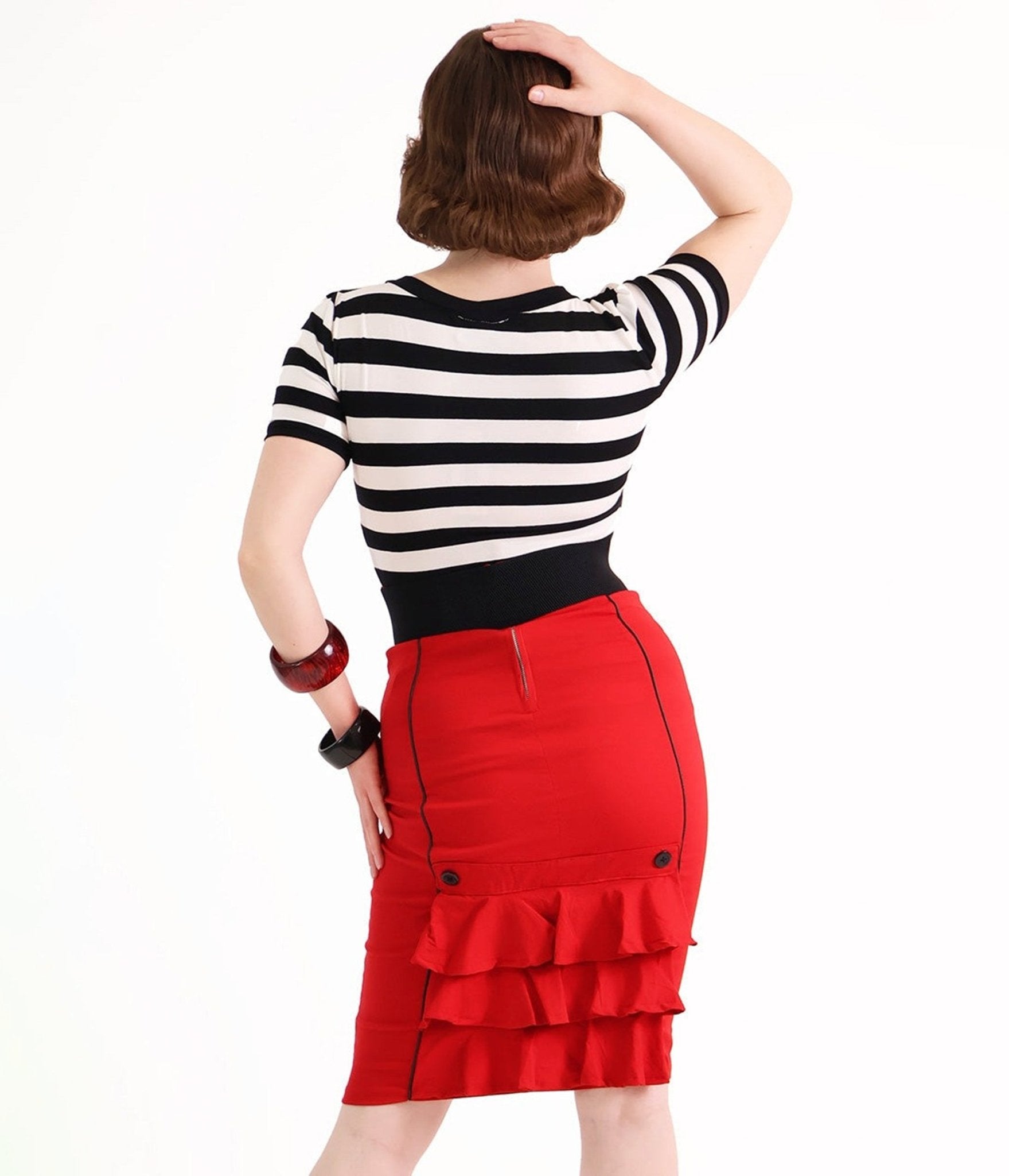 Bonsai Kitten Red Devil Doll Bustle Skirt - Unique Vintage - Womens, BOTTOMS, SKIRTS