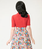 Brick Red Knit Denise Top - Unique Vintage - Womens, TOPS, KNIT TOPS