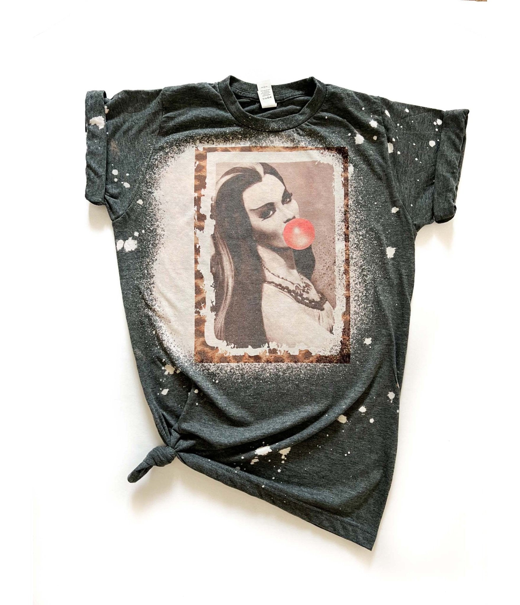 Bride of Frankenstein Bleached Unisex Graphic Tee - Unique Vintage - Womens, GRAPHIC TEES, TEES