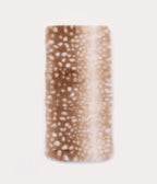 Brown & Cream Fawn Print Faux Fur Scarf - Unique Vintage - Scarves