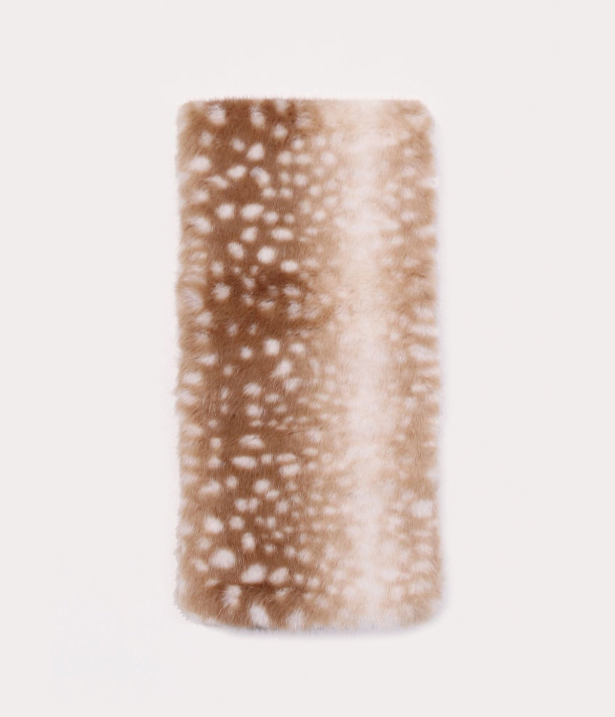 Brown & Cream Fawn Print Faux Fur Scarf - Unique Vintage - Scarves