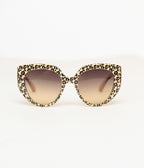 Brown Leopard Print Cat Eye Sunglasses - Unique Vintage - Womens, ACCESSORIES, SUNGLASSES