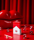 Burning Love Red & White Cigarette-Shaped Matches - Unique Vintage - Matches