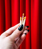 Burning Love Red & White Cigarette-Shaped Matches - Unique Vintage - Matches