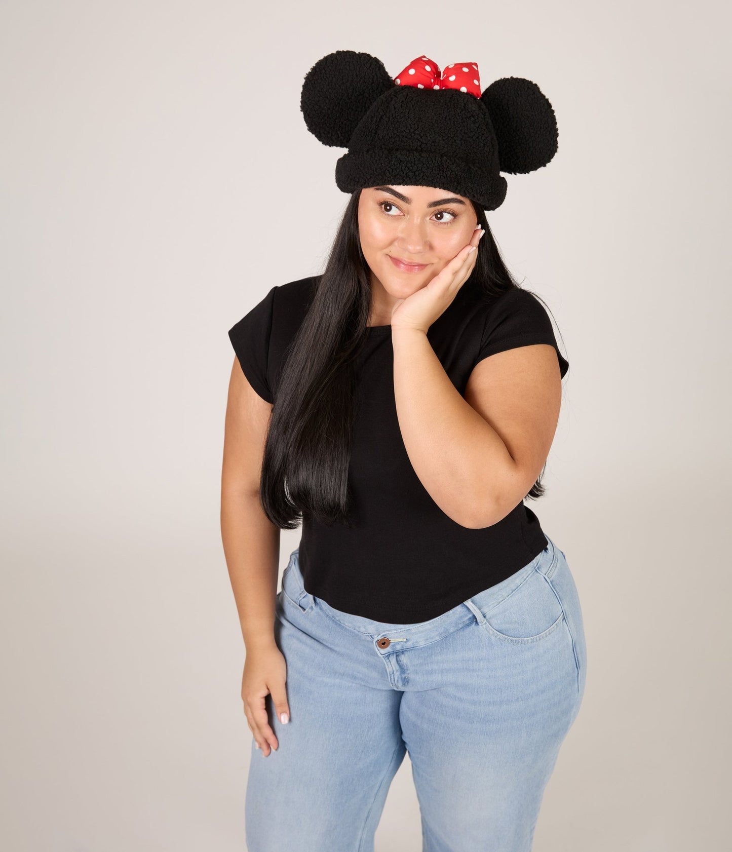 Cakeworthy Classic Minnie Bow Sherpa Beanie - Unique Vintage - Womens, ACCESSORIES, HATS