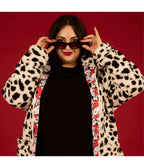 Cakeworthy Disney 101 Dalmatians Print Sherpa Jacket - Unique Vintage - Womens, TOPS, OUTERWEAR