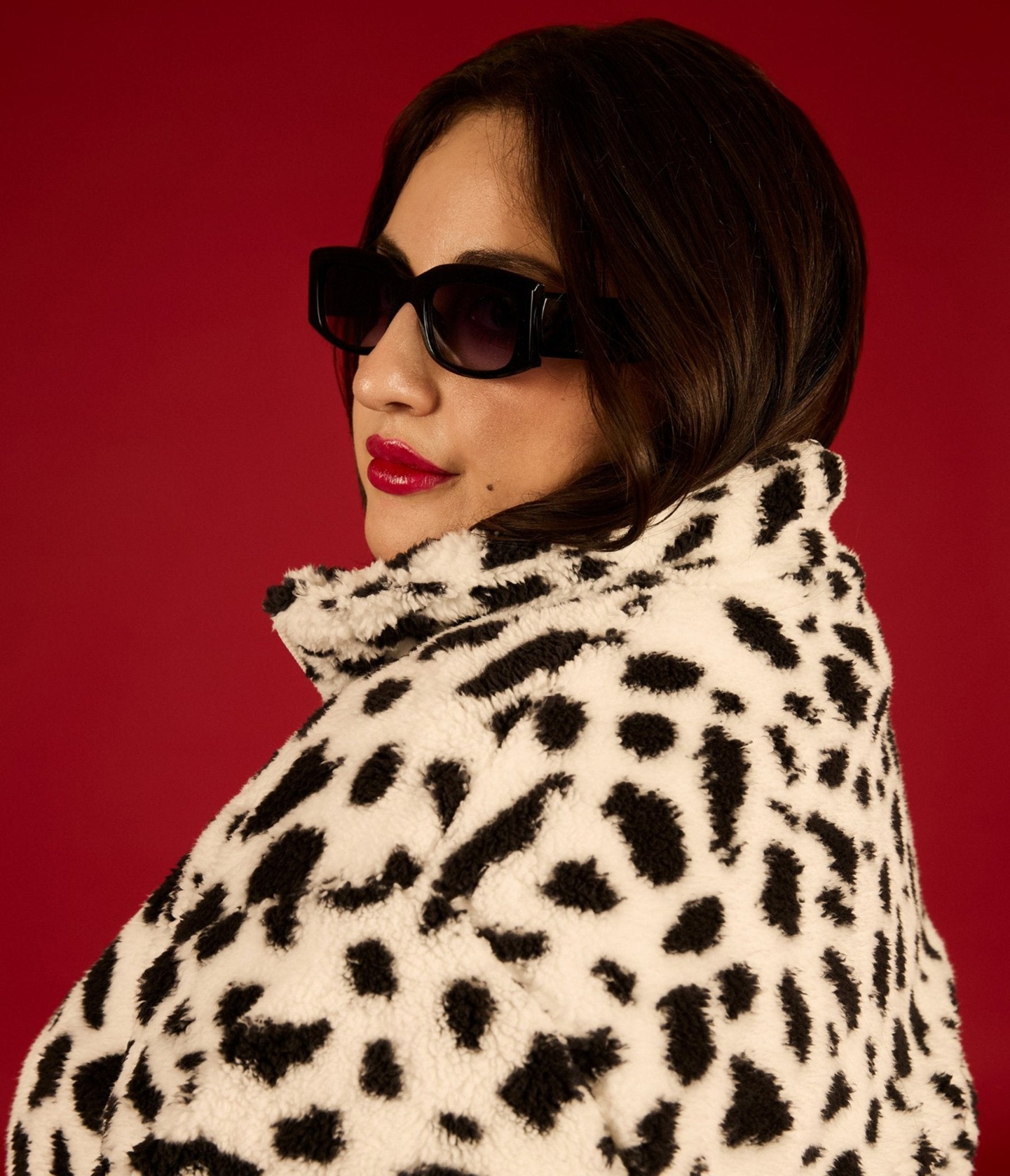 Cakeworthy Disney 101 Dalmatians Print Sherpa Jacket - Unique Vintage - Womens, TOPS, OUTERWEAR