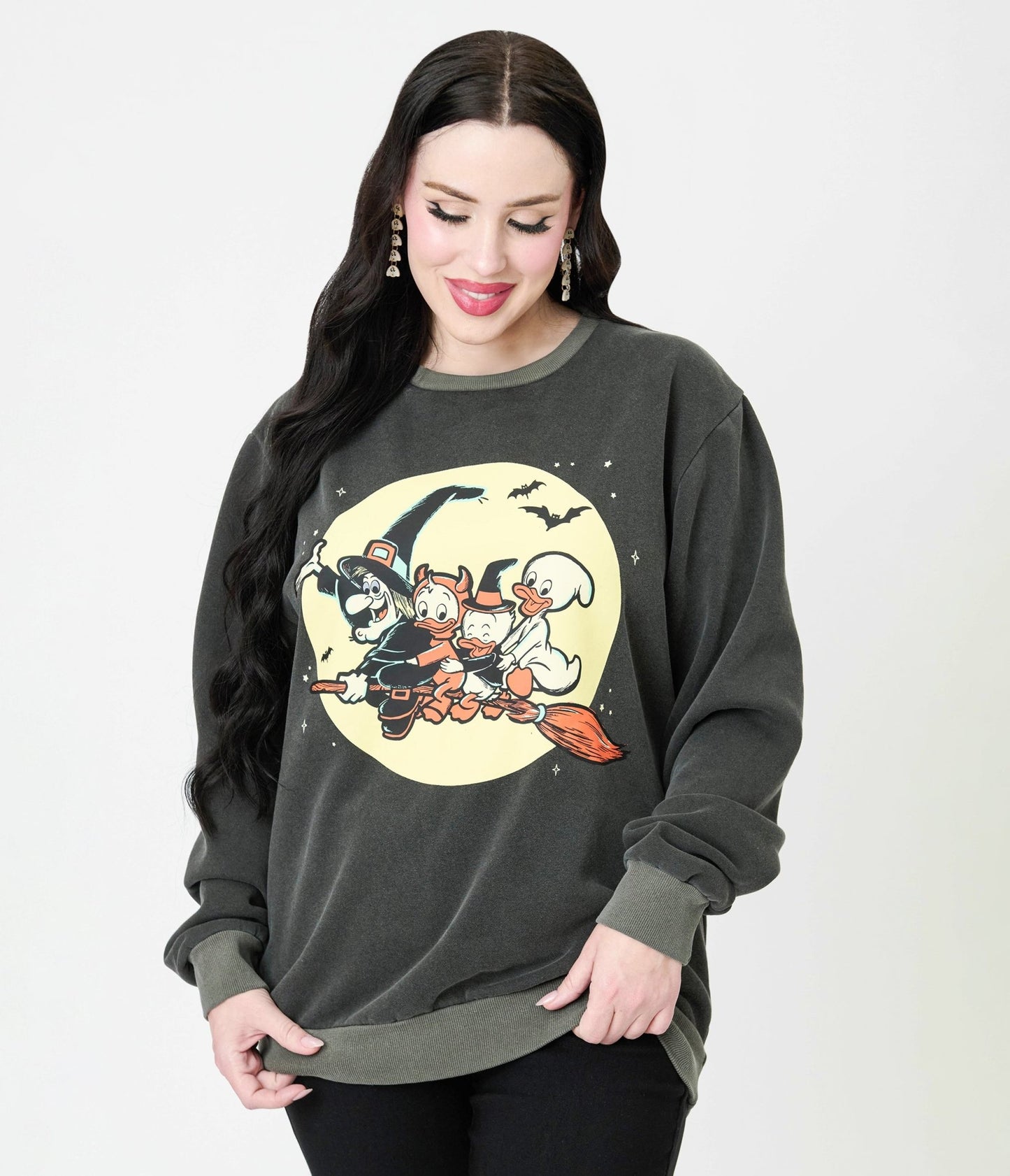 Cakeworthy Huey Dewey & Louie Halloween Unisex Graphic Sweatshirt - Unique Vintage - Womens, TOPS, SWEATERS
